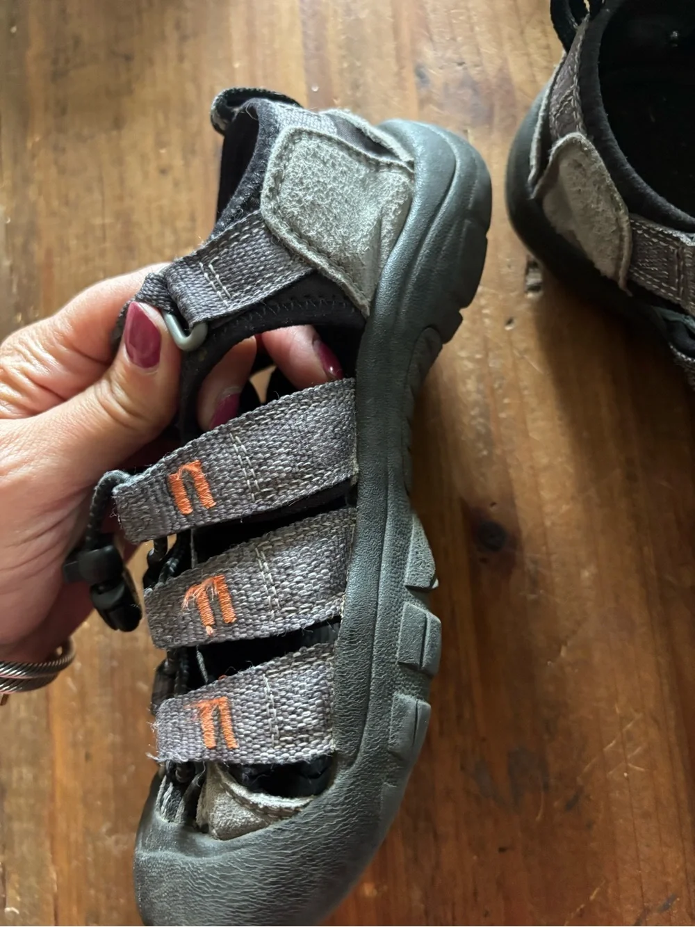 Teva Kids Gray and Orange Outdoor Sport Sandals
